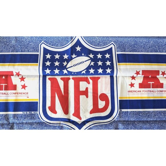 VTG 1995 NFL Pillowcase Blue The Bibb Company Standard Size 18*29 In Made In USA - Picture 3 of 13